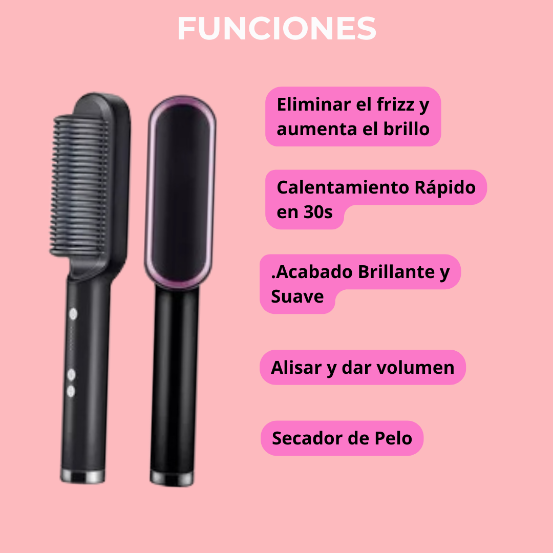 CEPILLO PREMIUM ALISADOR QUITA FRIZZ PROFESIONAL 👱🏻♀️ + CREMA ALISADORA ✅